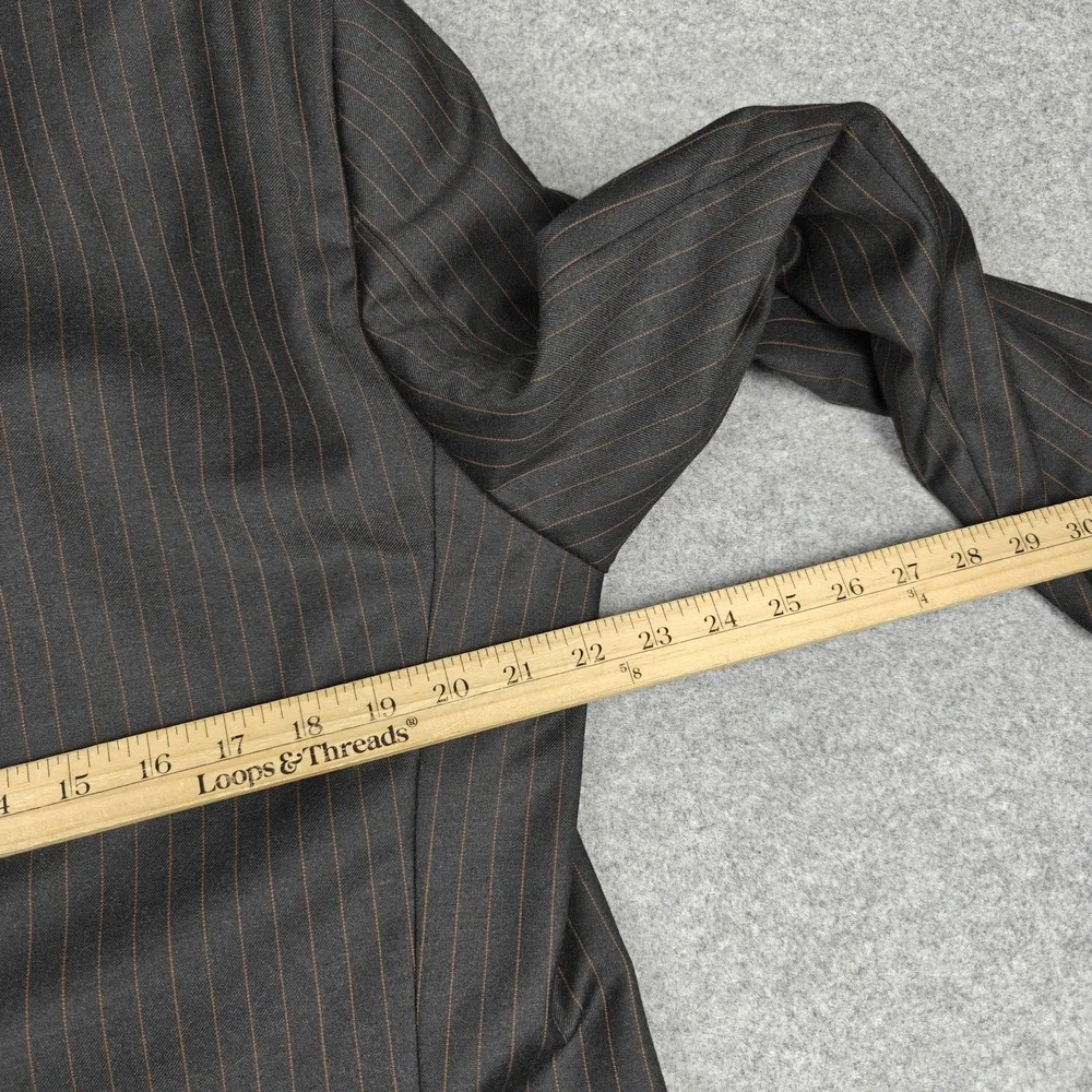 Ermenegildo Zegna Blazer Mens IT 54 Gray‎ Wool Pinstripe Trofeo Suit Jacket
